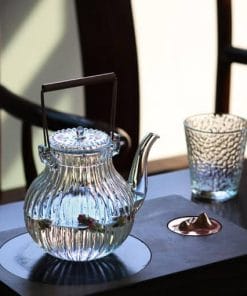 Heat Resistant Clear Glass Tea Serving Pitcher with Infuser Cha Hai Fair  Mug